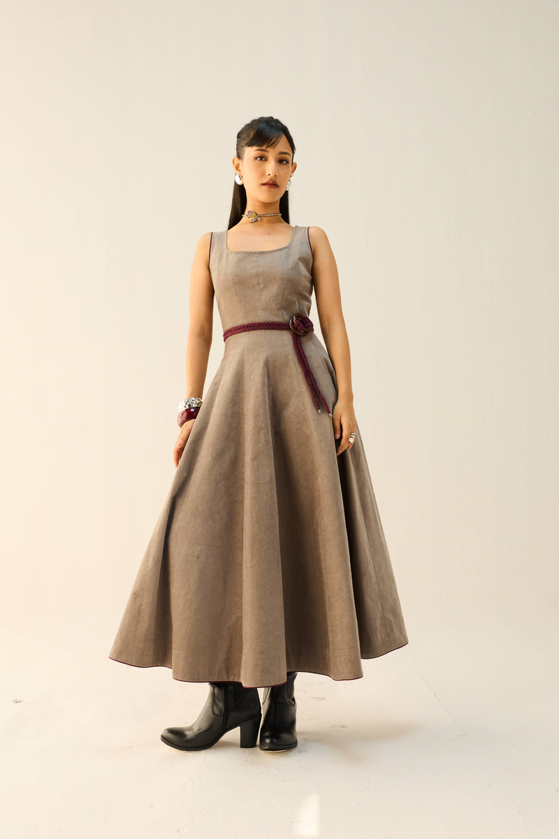 corduroy maxi dress Rory, Maxi Shirtdress, Camel Corduroy