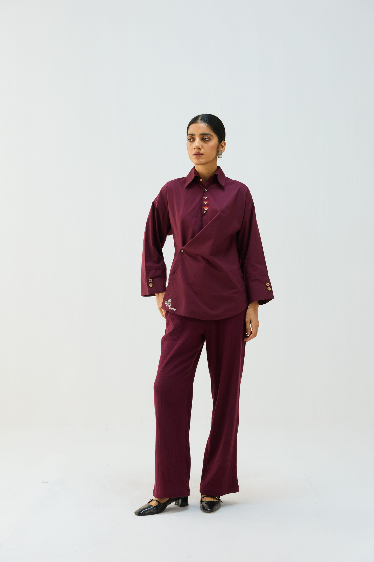 Stillness Organic Cotton Wrap Shirt