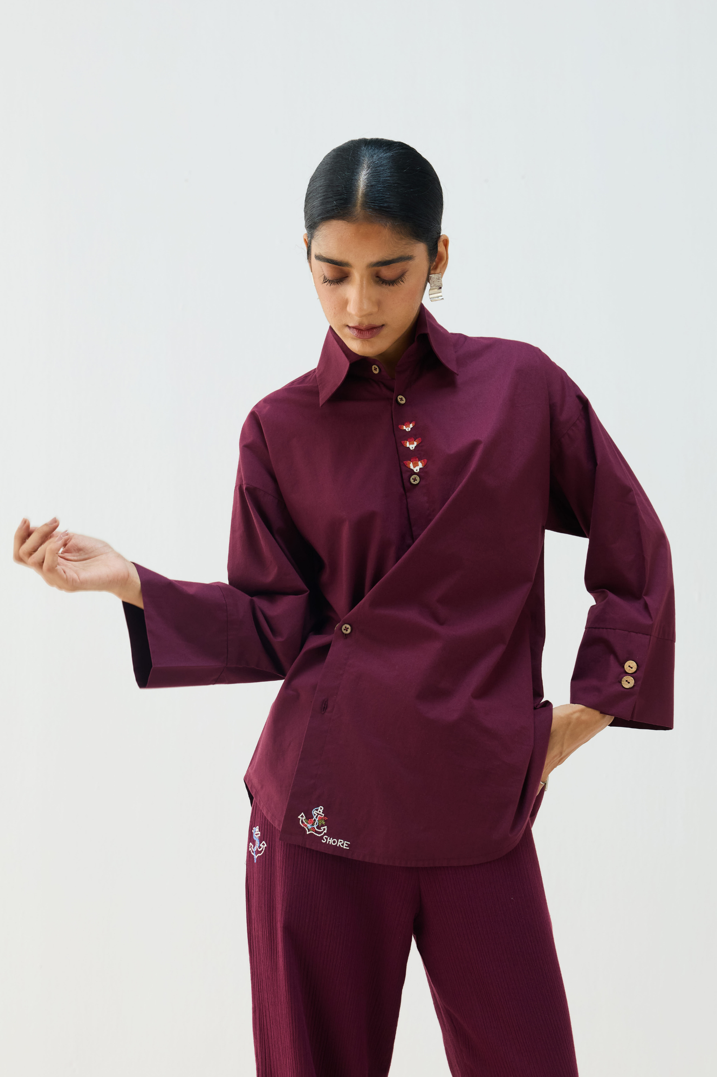 Stillness Organic Cotton Wrap Shirt