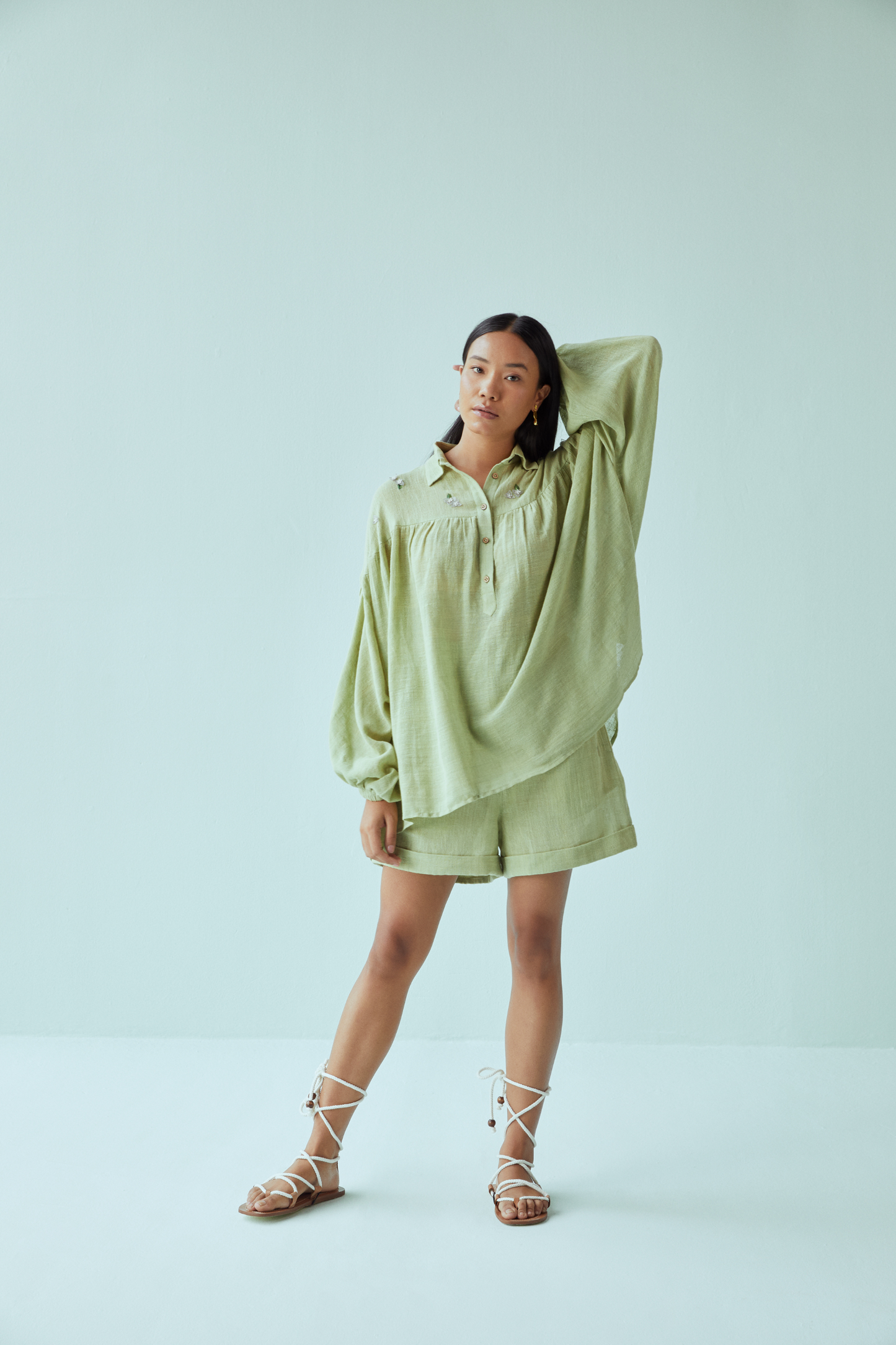 Summer Dream handwoven organic cotton shirt