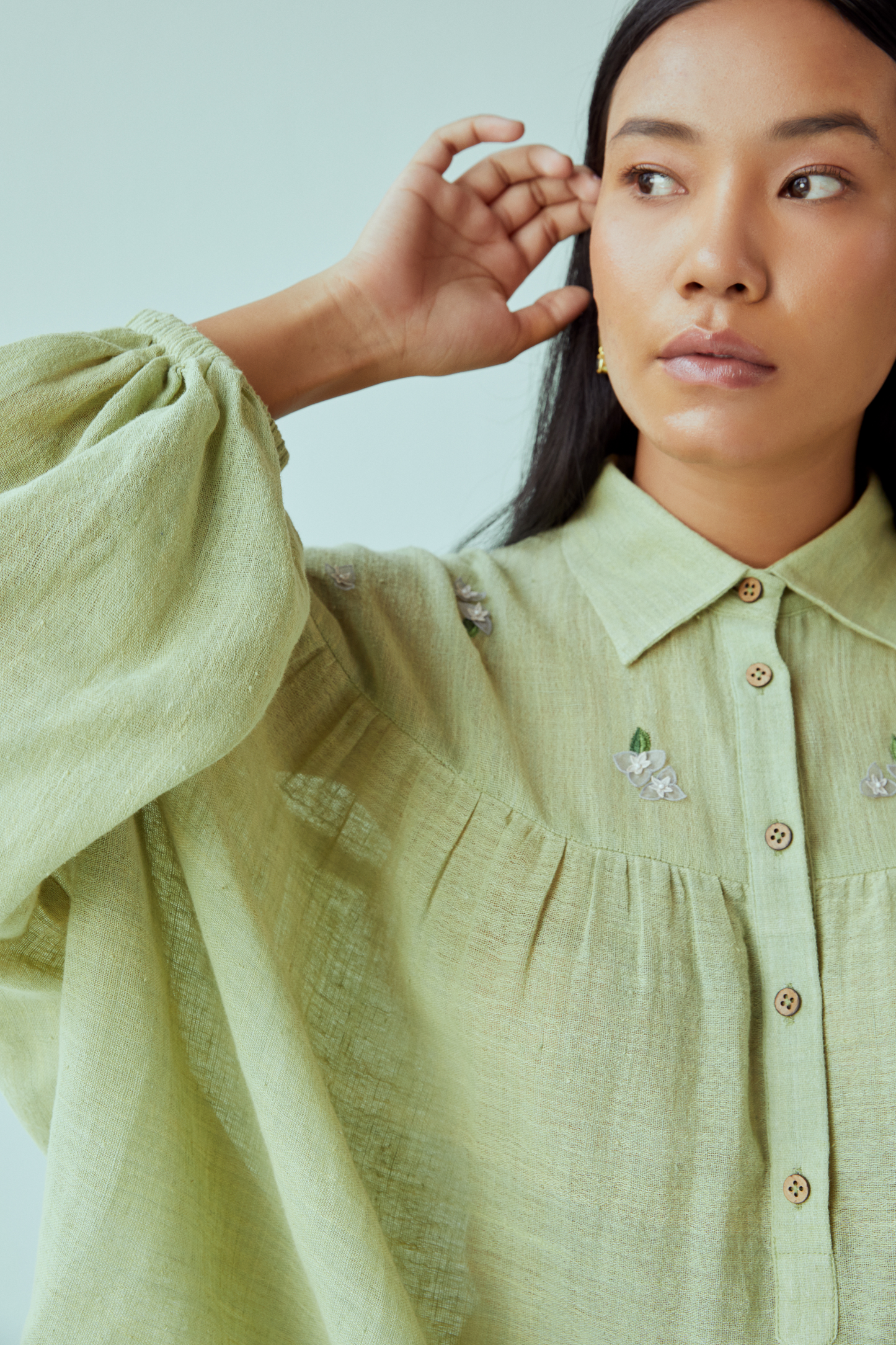 Summer Dream handwoven organic cotton shirt