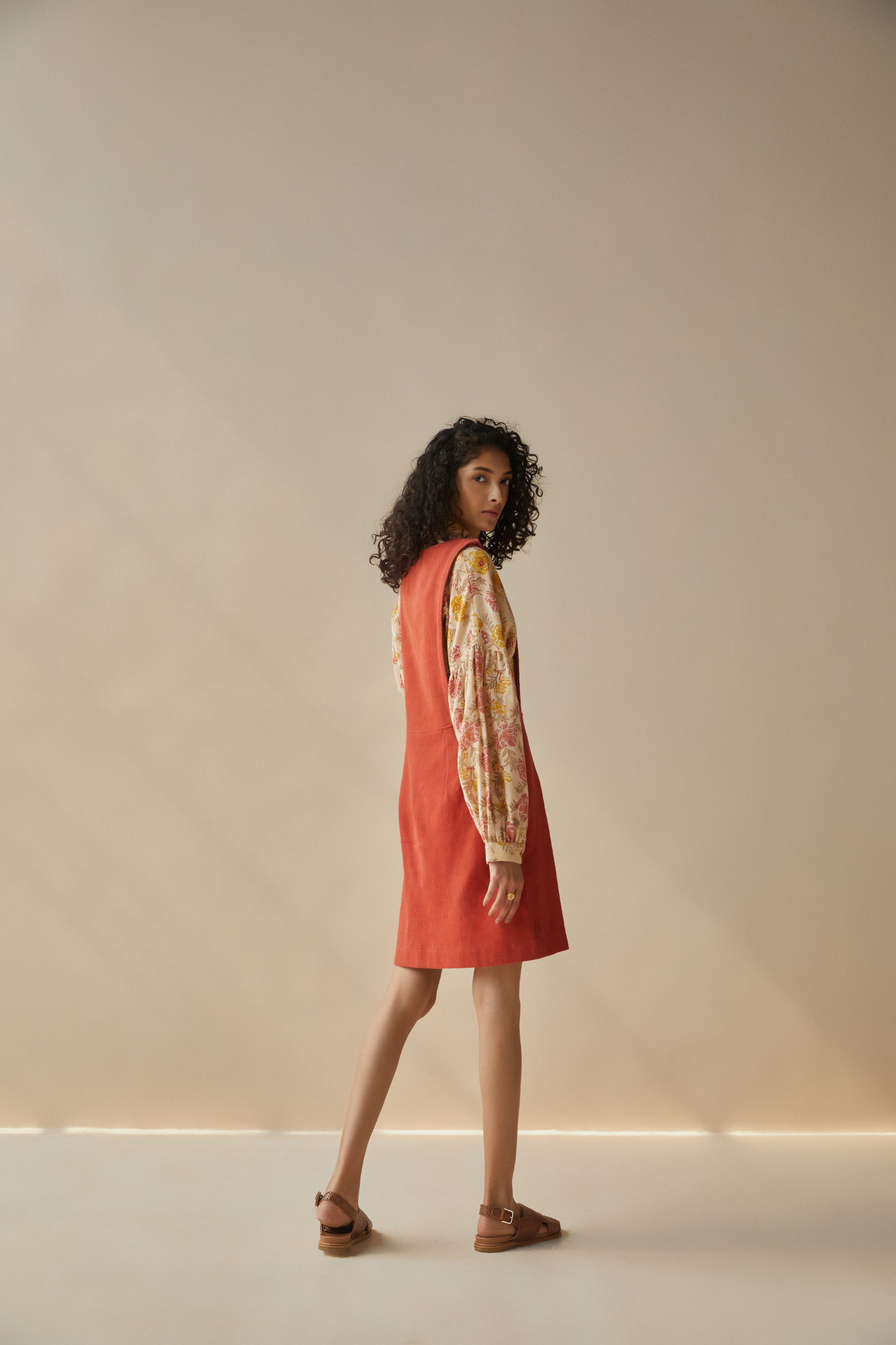 Sunflower Meadow overall mini dress