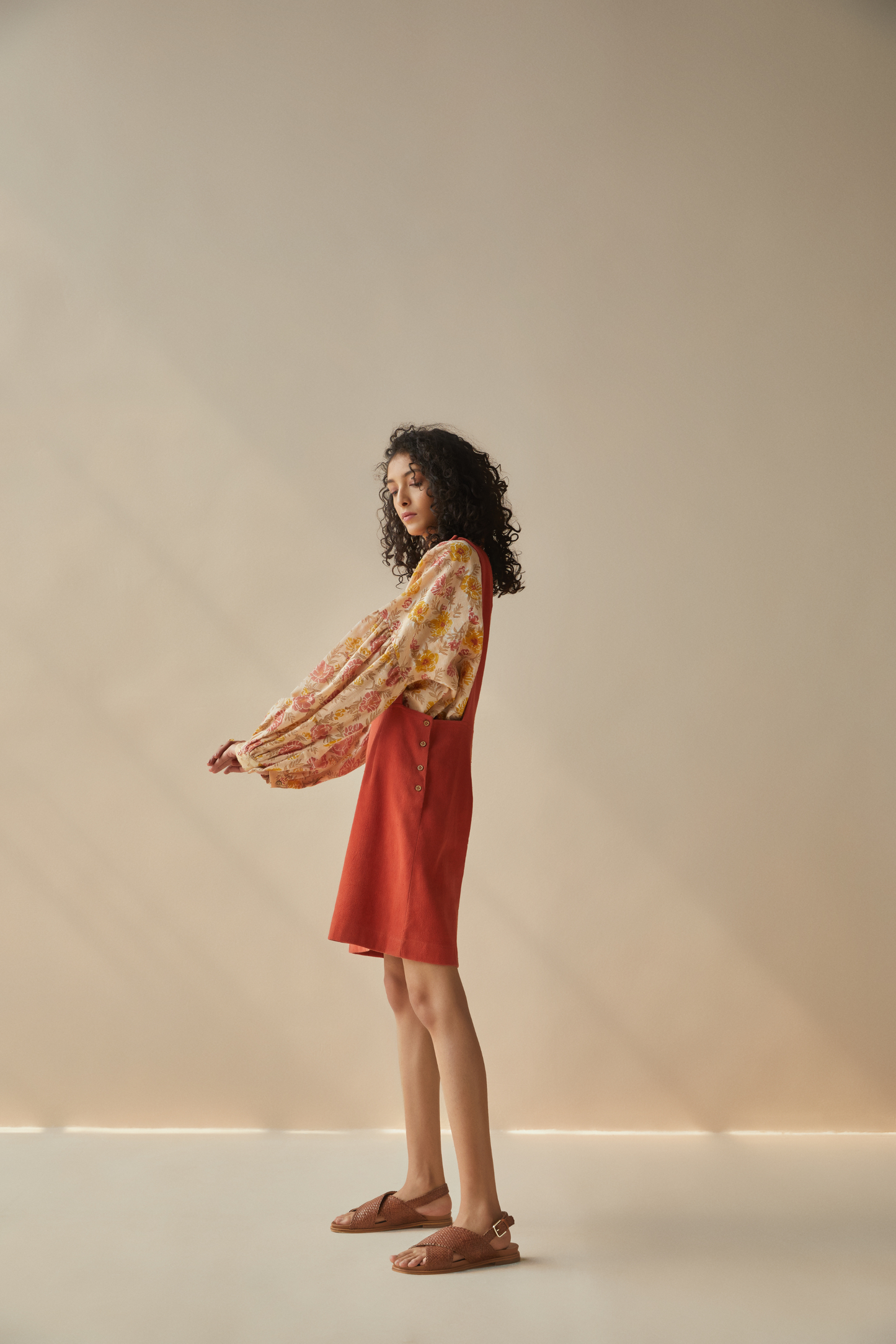 Sunflower Meadow overall mini dress