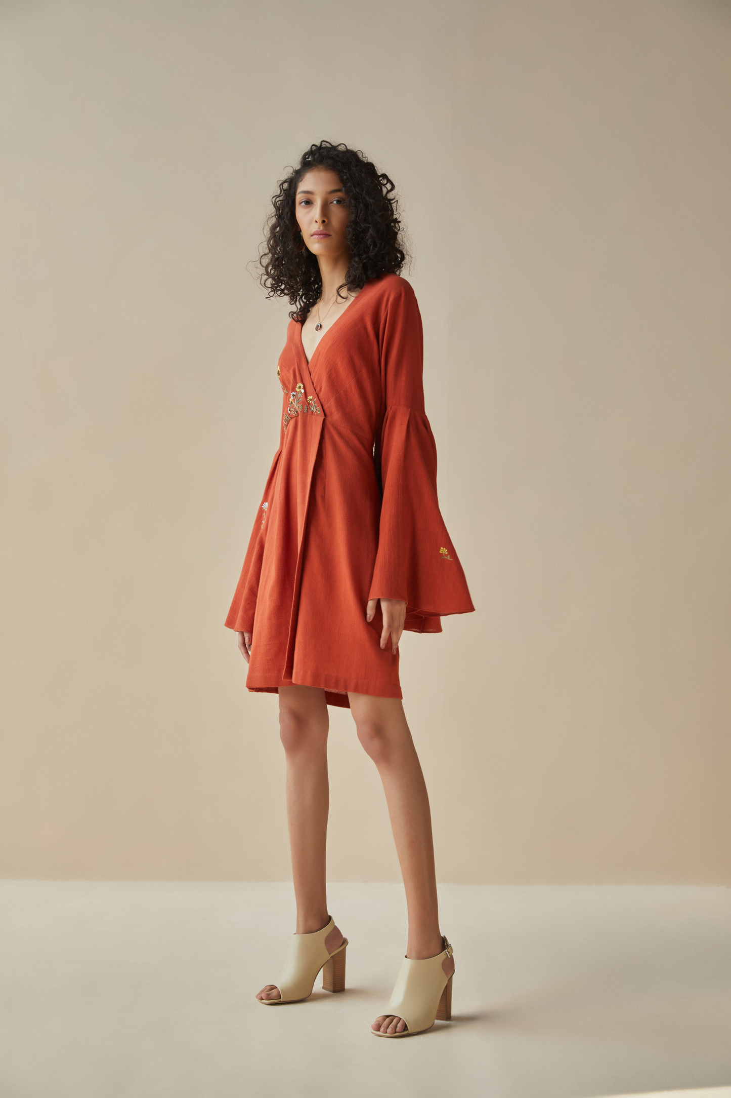 Sunflower Meadow handwoven organic cotton dress