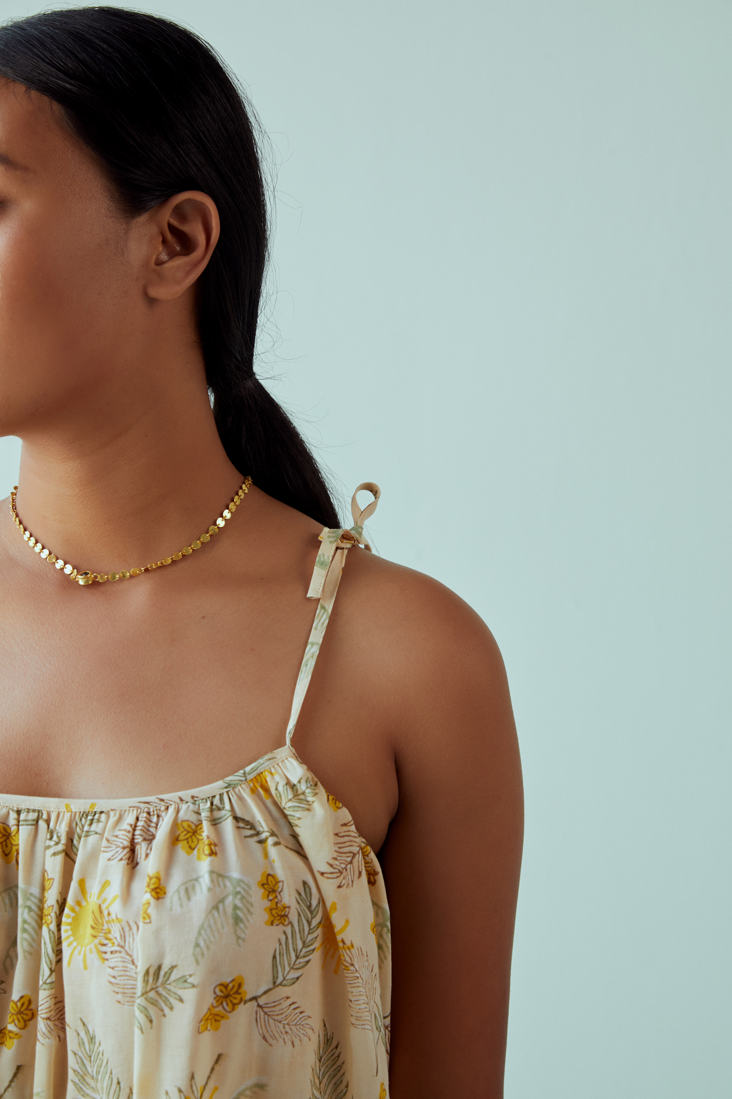 Sunny Palms lyocell spaghetti dress