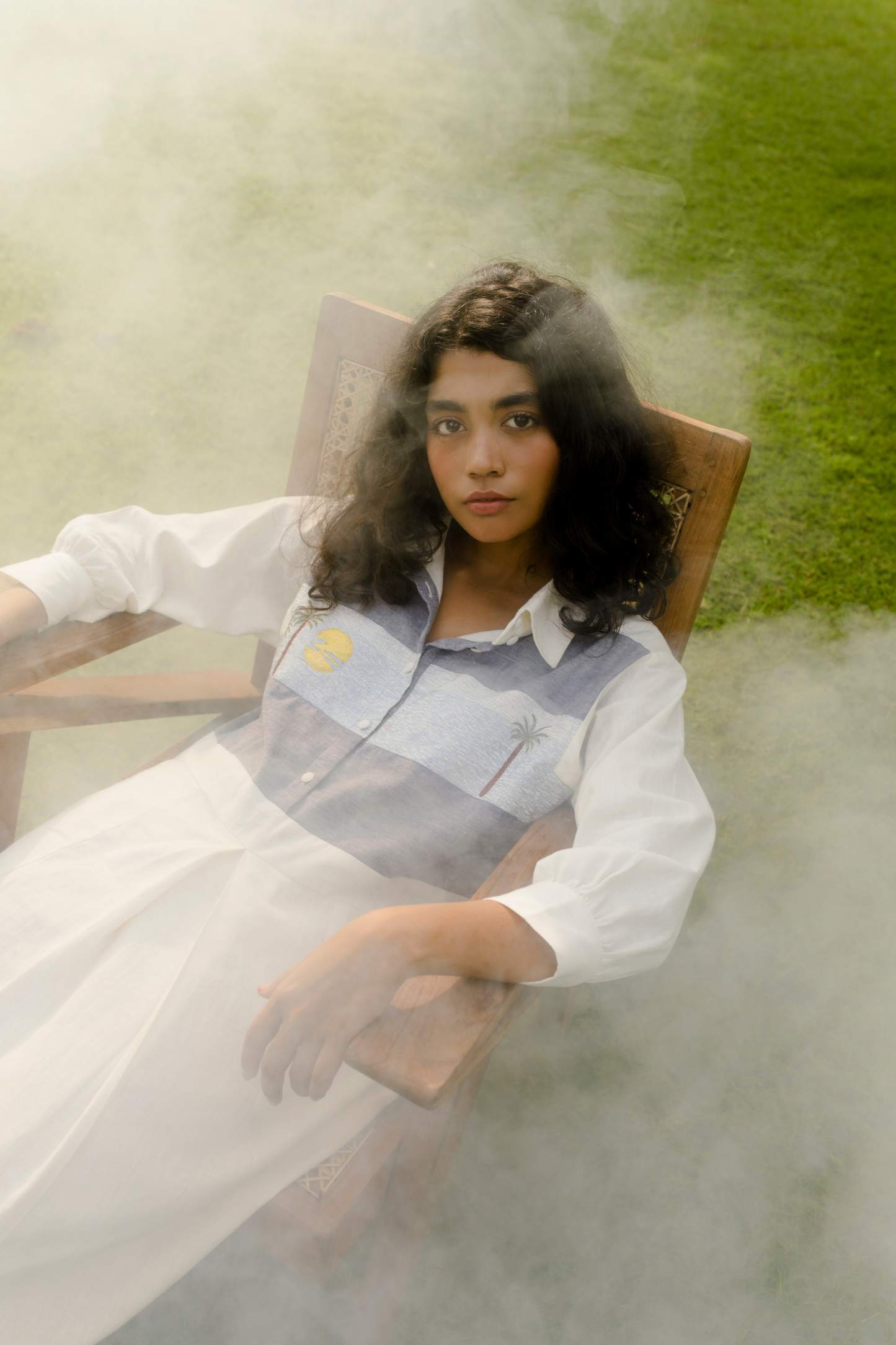 Sui | SUNSHINE embroidered hemp shirt dress from Flow Winter Collection 2019
