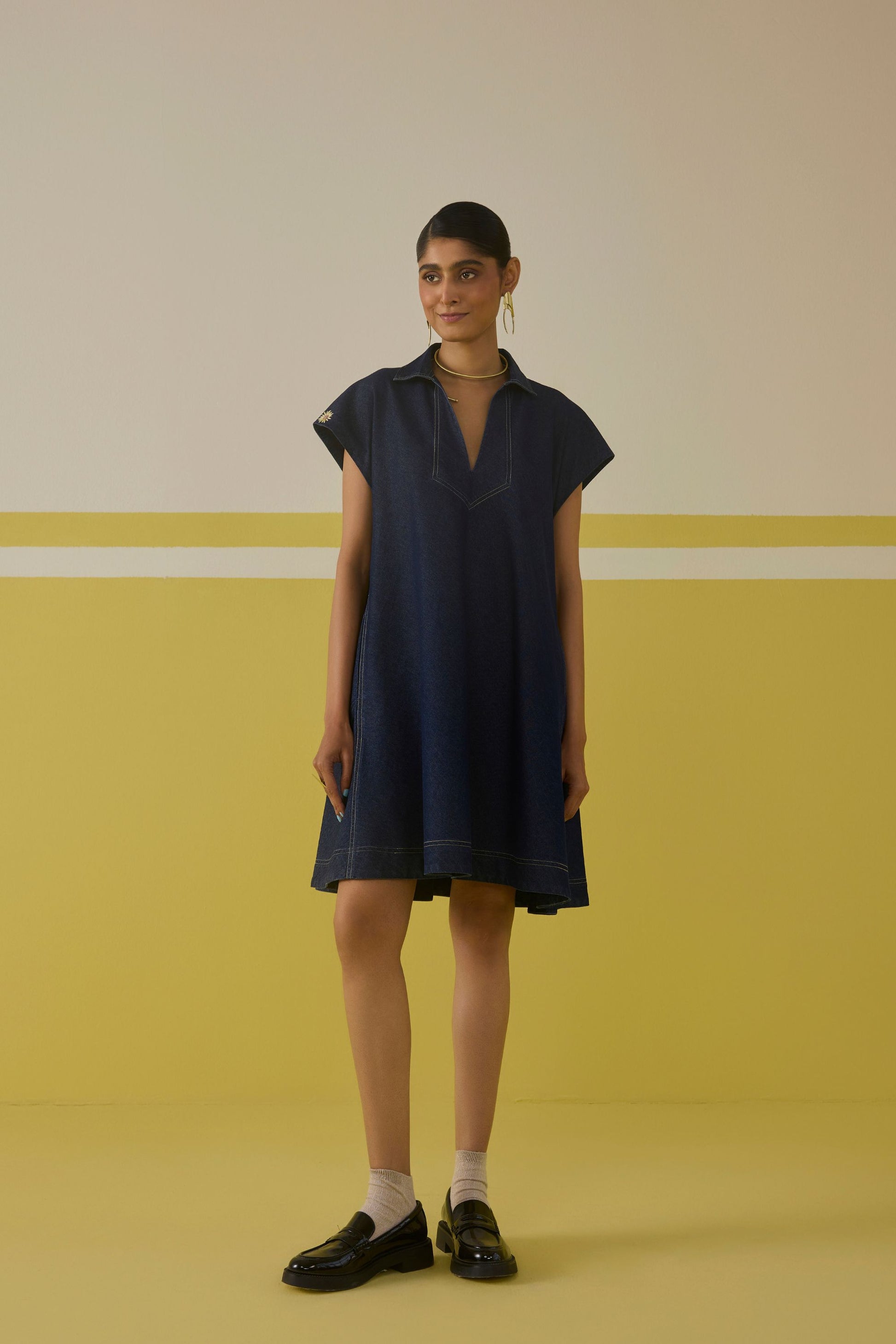 The Daisy Organic Cotton Denim Dress | SUI Sui - US The Daisy Organic Cotton Denim Dress | SUI Sui - US