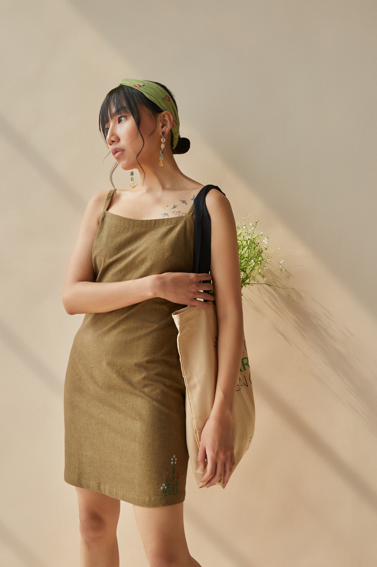 The Earth slip dress