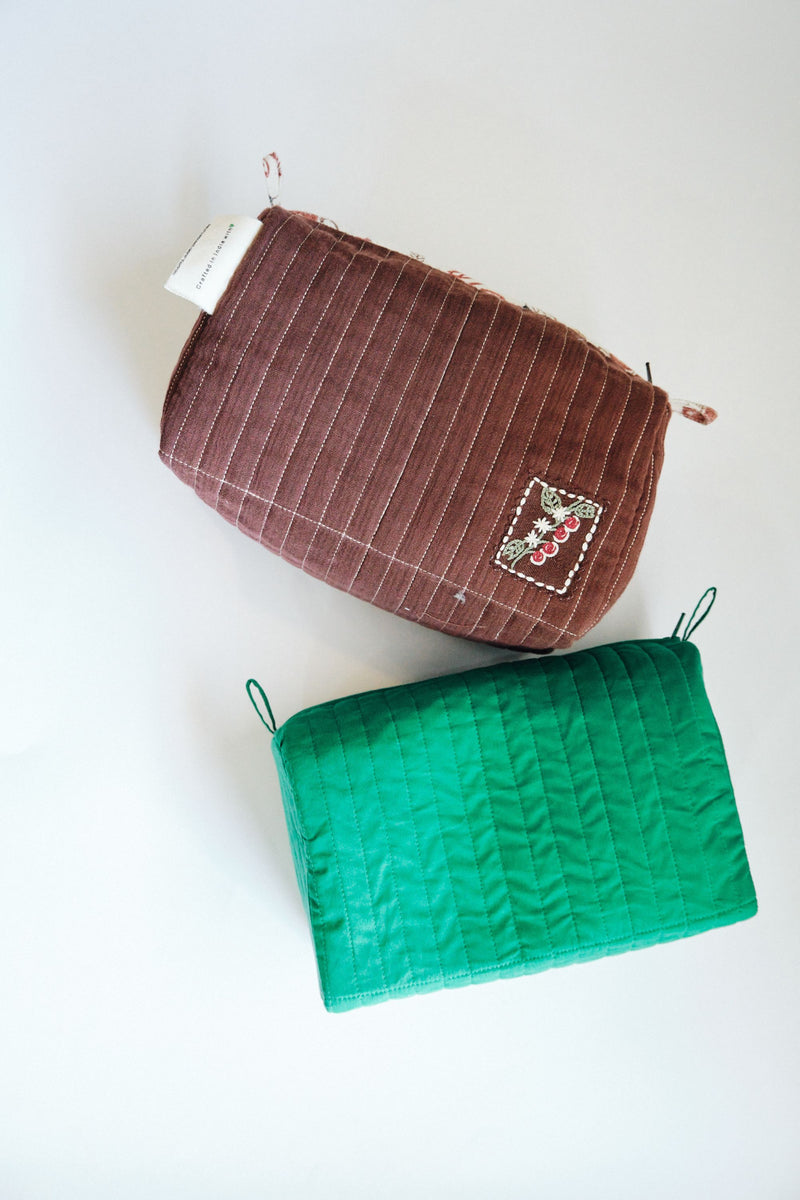 The Emerald Holiday Make Up Pouch