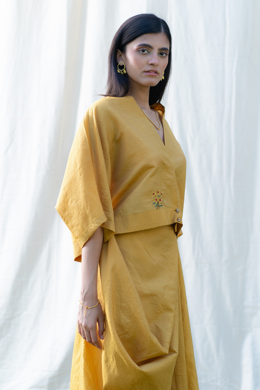 The Golden silk top