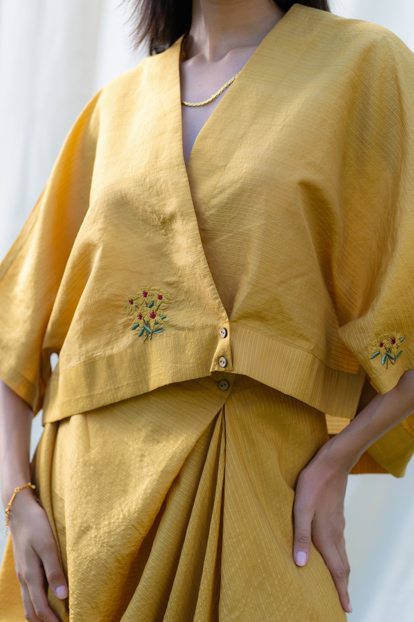 The Golden silk top