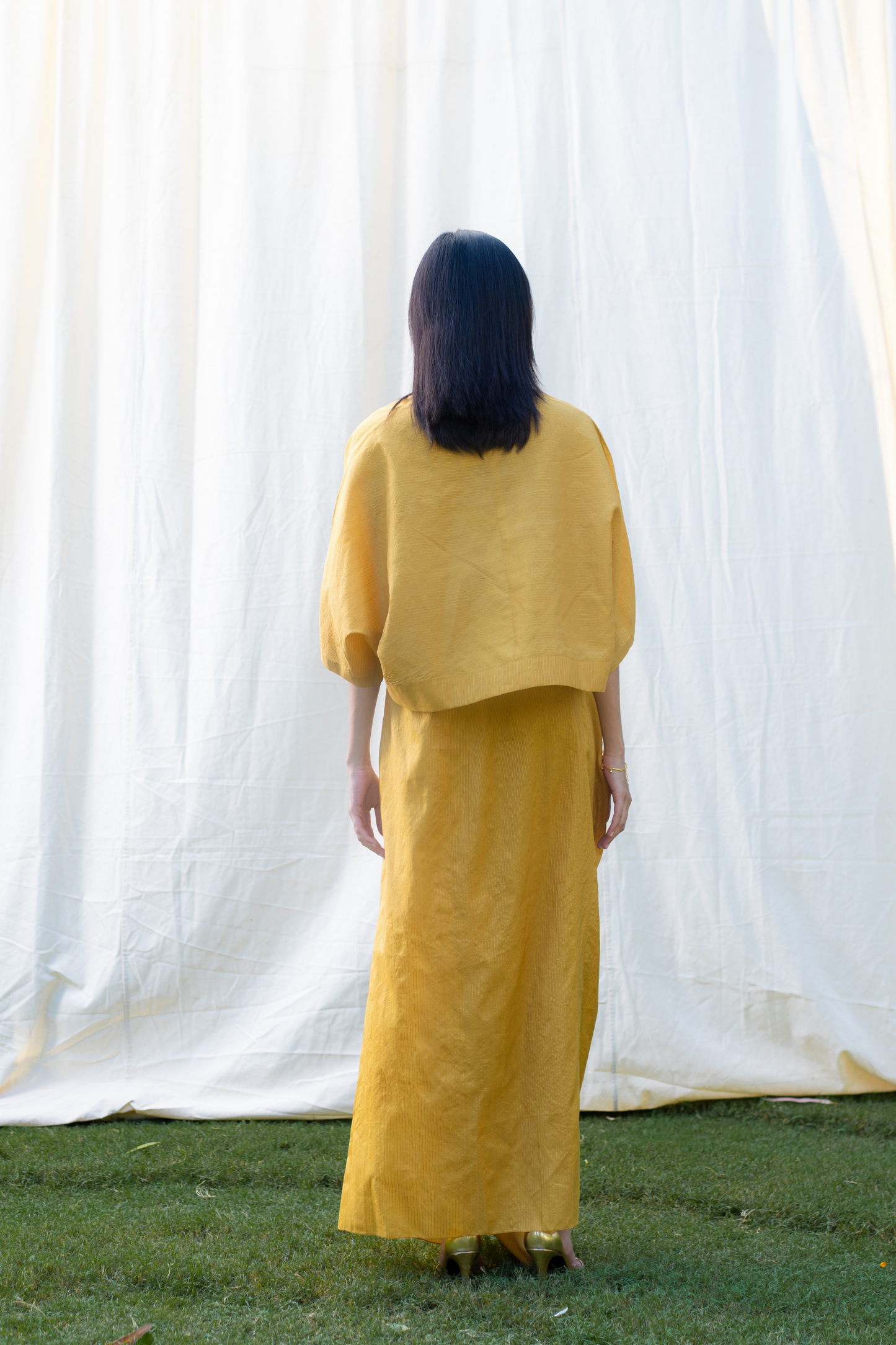 The Golden silk top