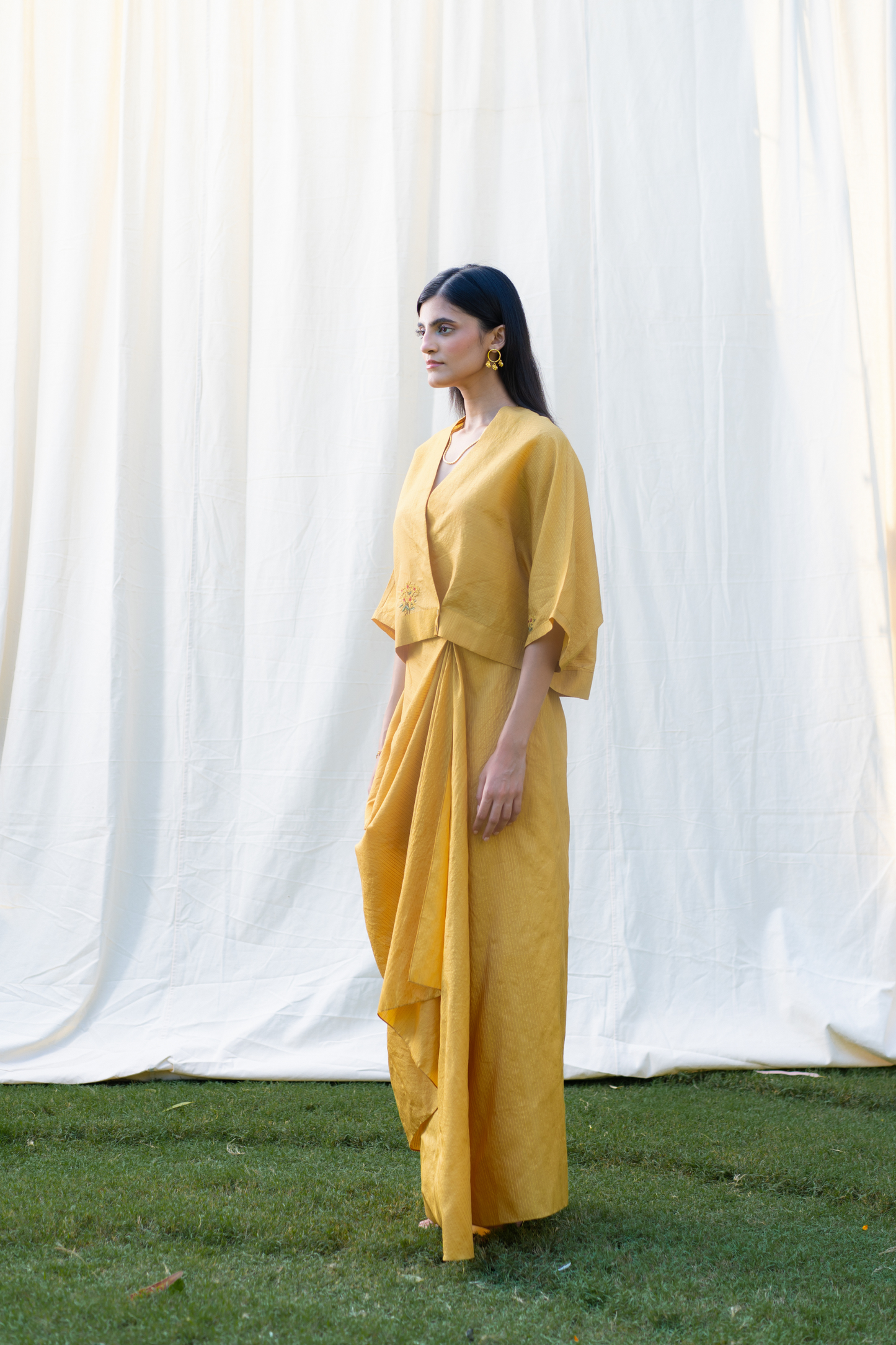 The Golden silk top