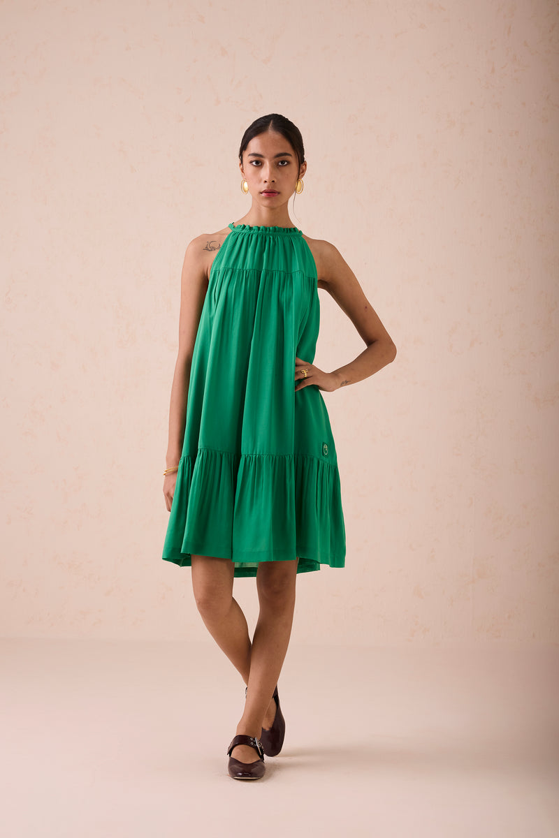 The Holiday Halter Neck Lyocell Dress