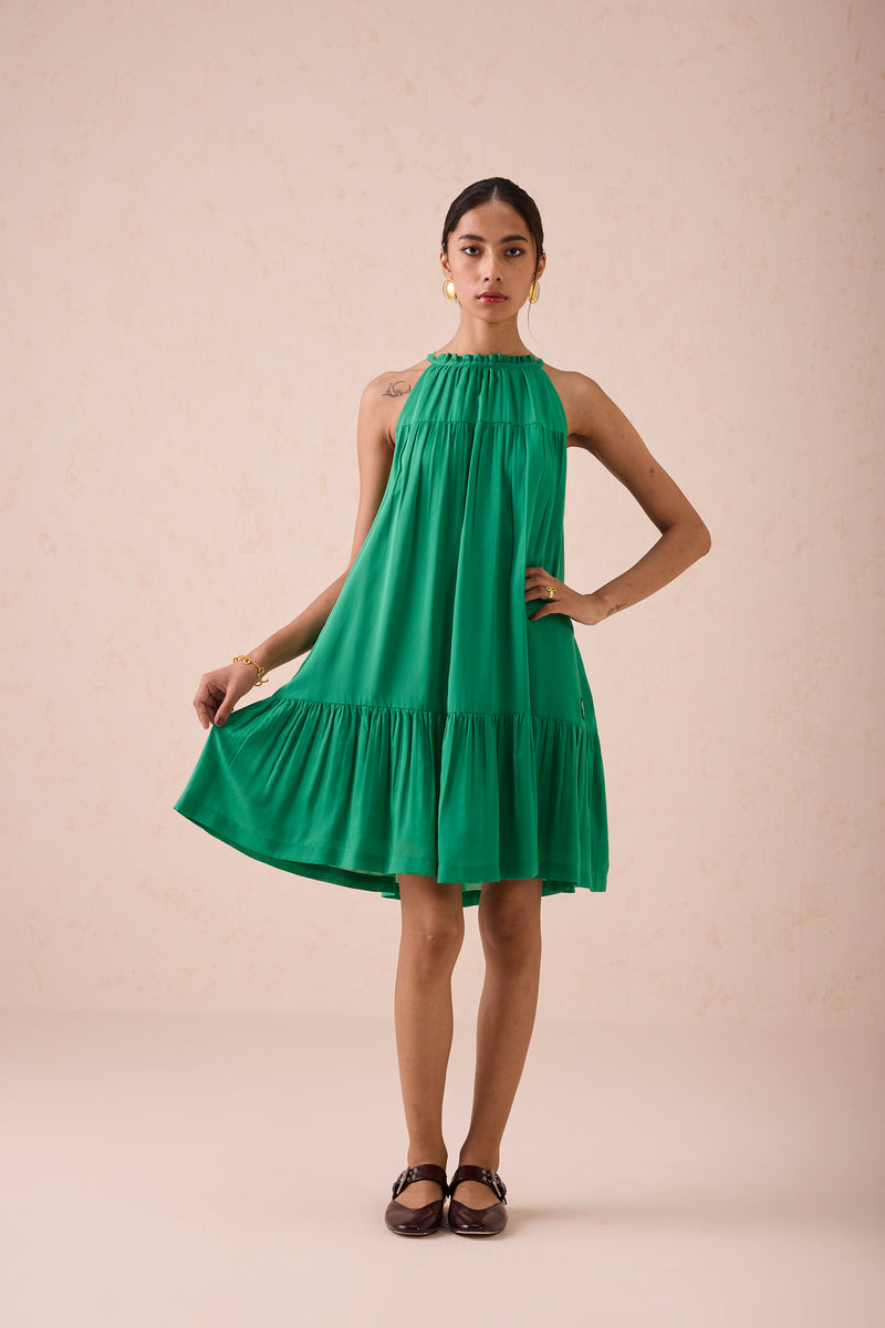 The Holiday Halter Neck Lyocell Dress