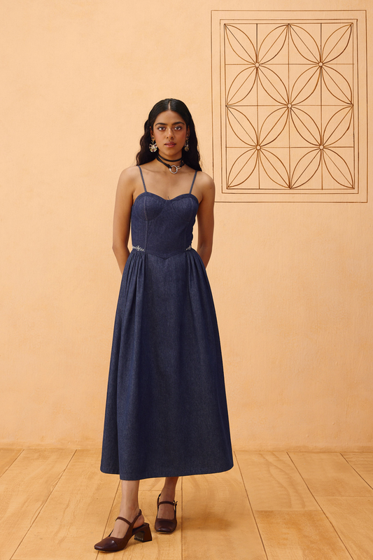 The Jaali Susainable Denim Dress