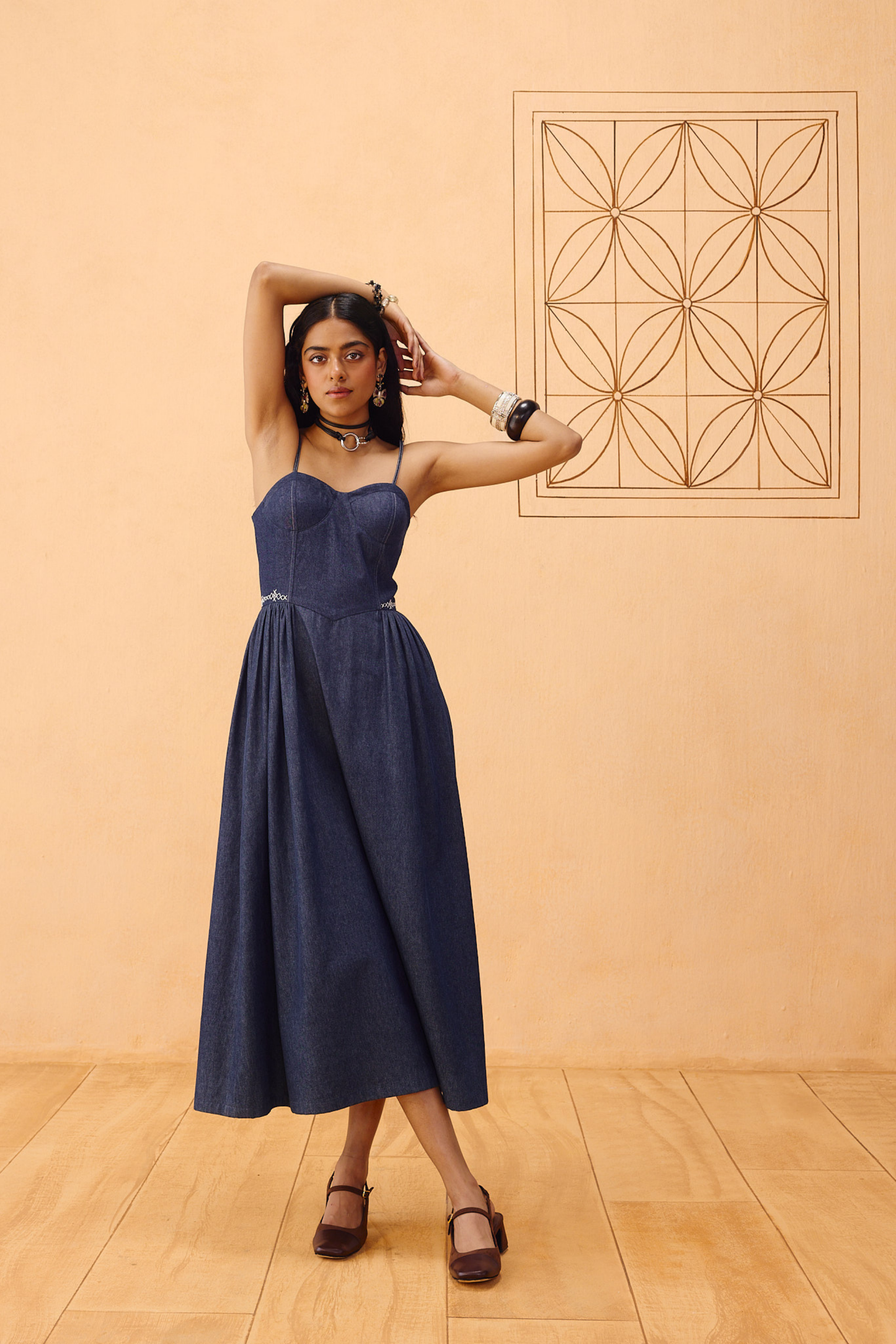 The Jaali Sustainable Denim Dress