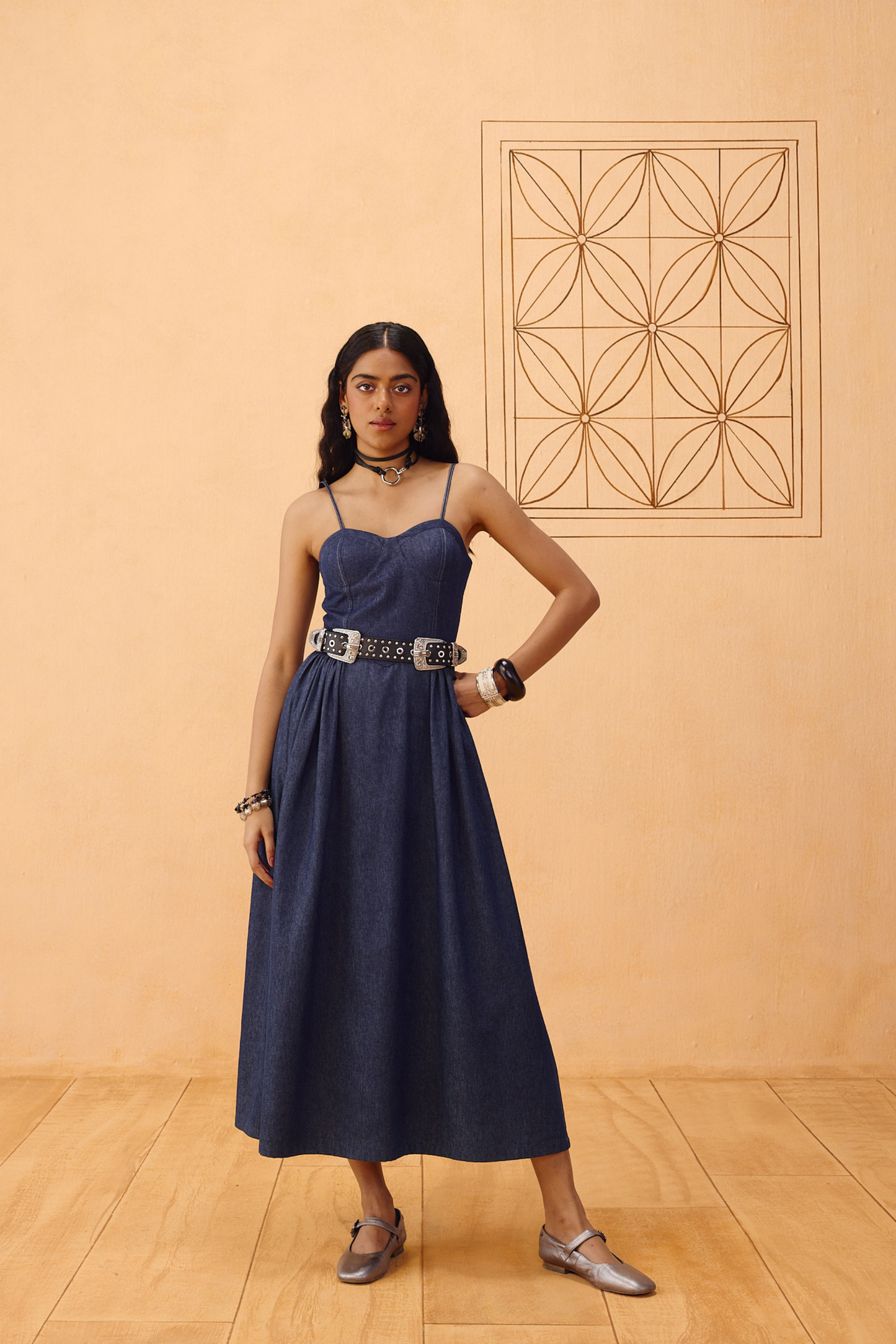 The Jaali Sustainable Denim Dress