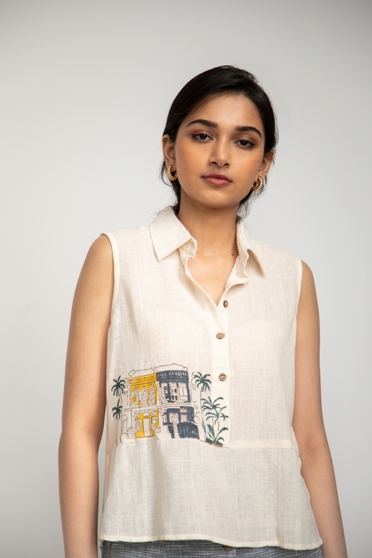 The Townhouse handwoven organic cotton shirt