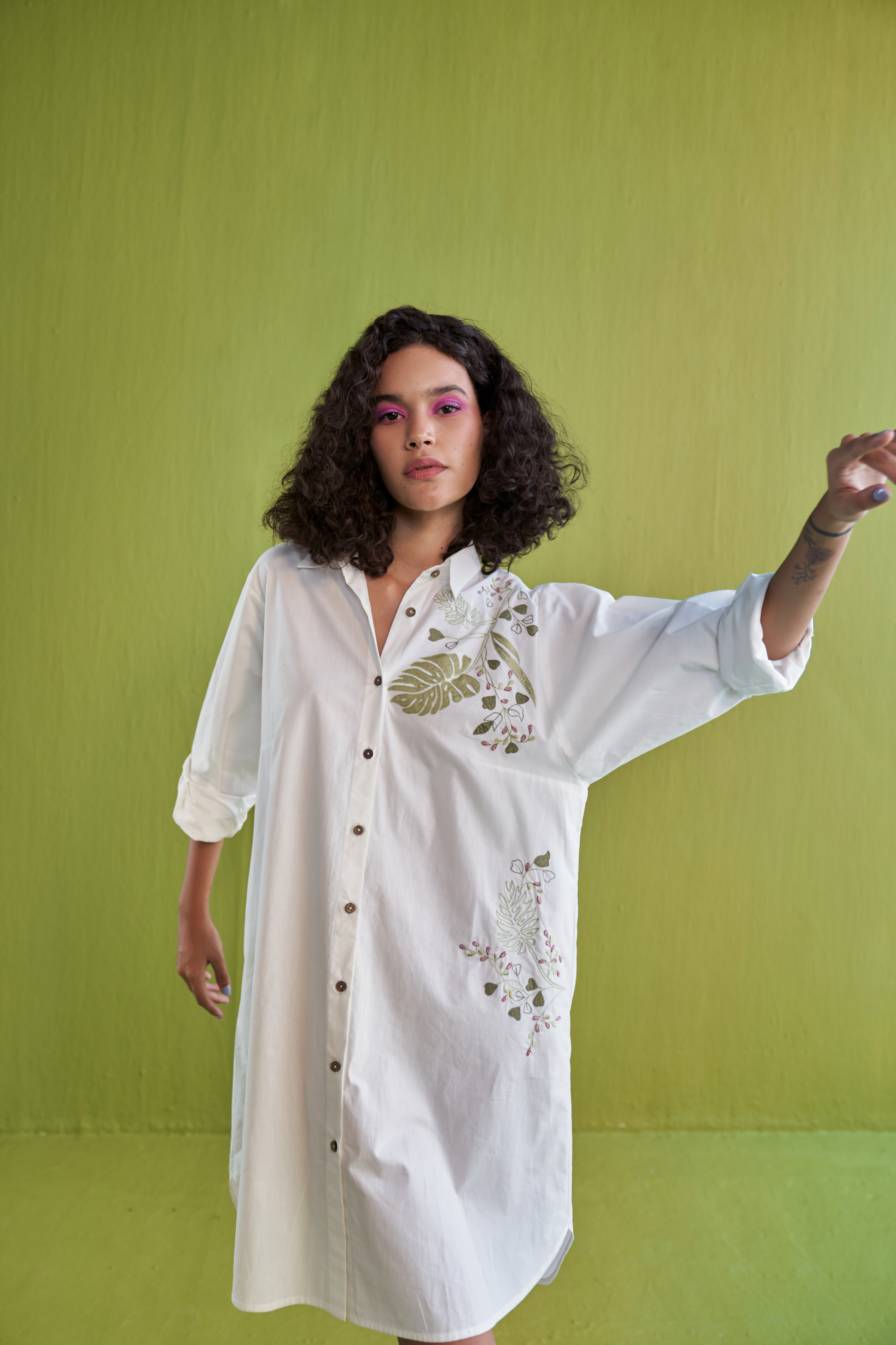 The Tropical Organic Cotton Shirt Dress | SUI Sui - US The Tropical Organic Cotton Shirt Dress | SUI Sui - US