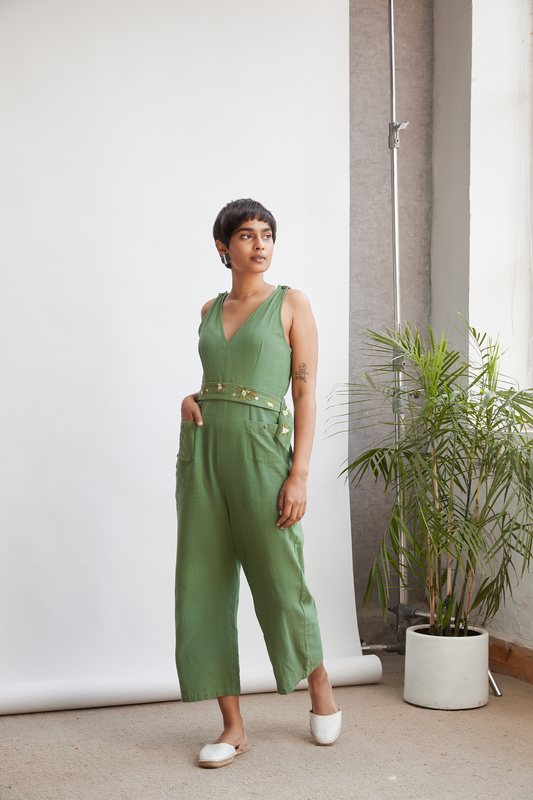 The Tropical handwoven organic cotton jumpsuit