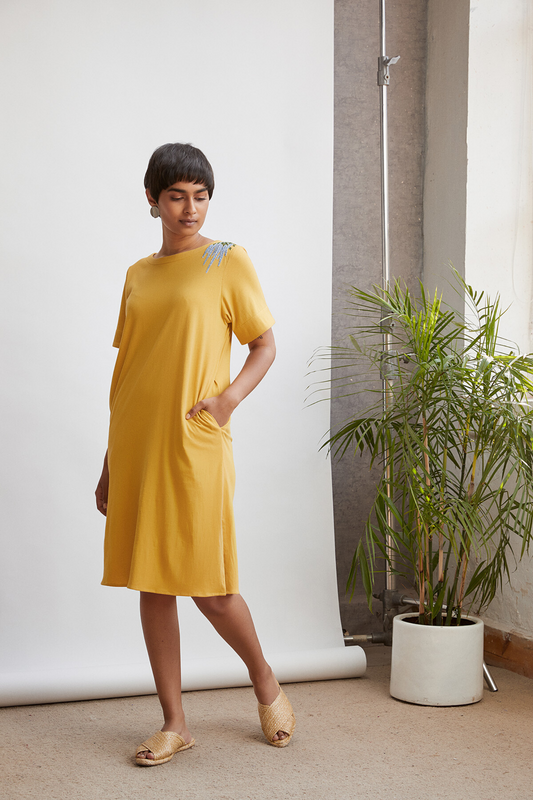 The Tropical organic cotton knit dress