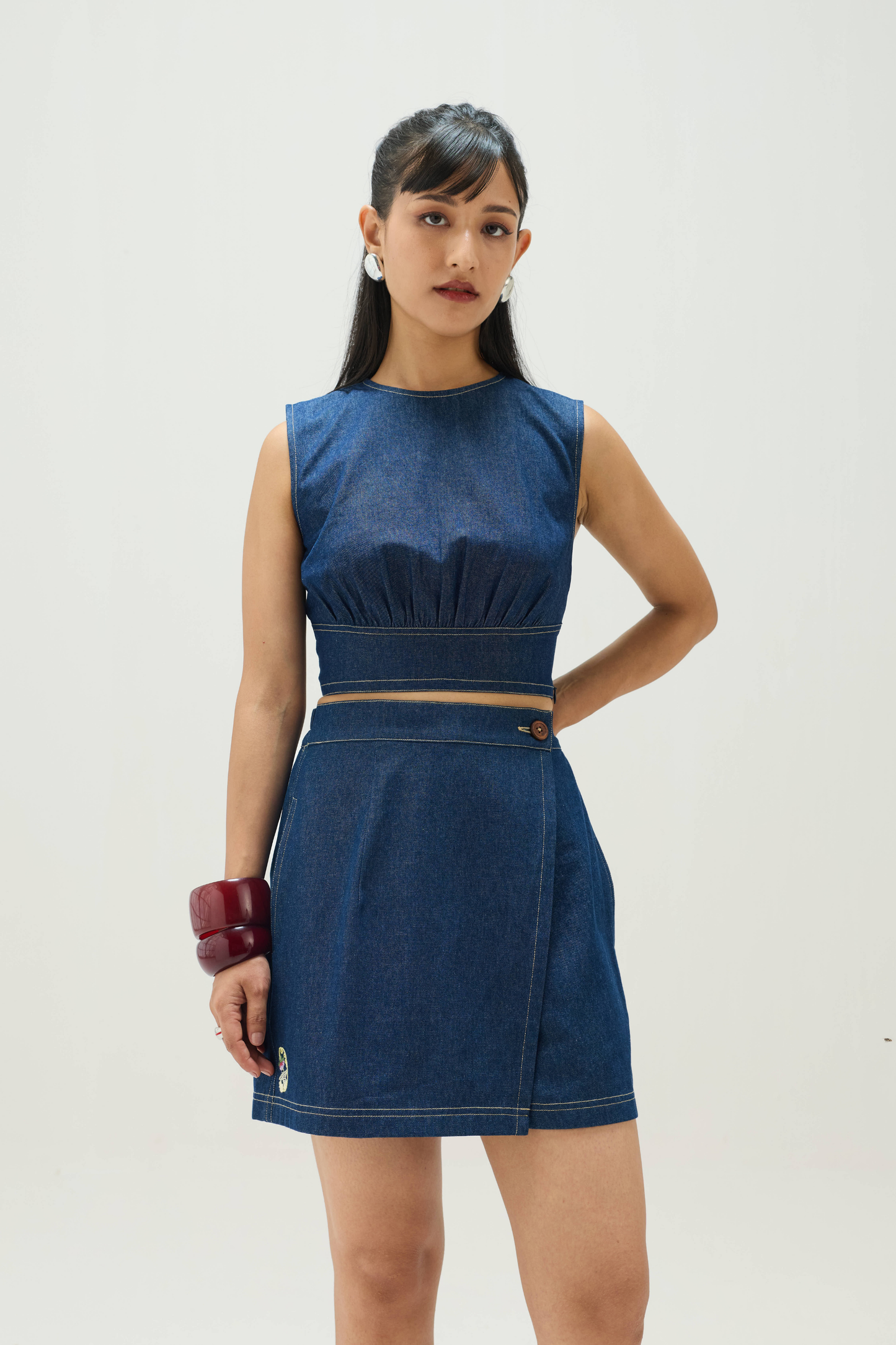 The Wave Sustainable Denim Skort