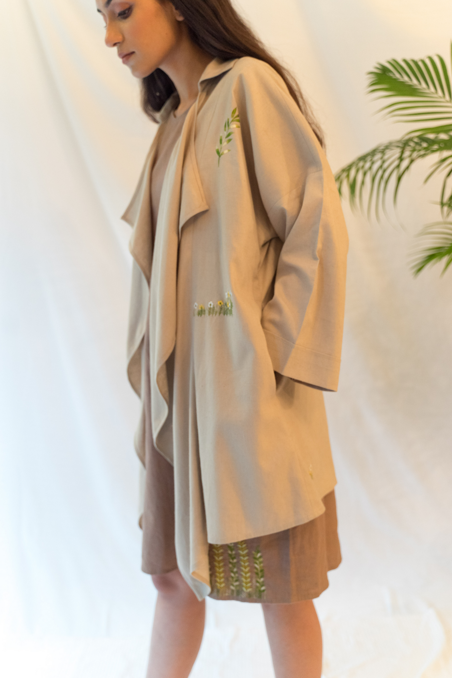 Sui | THE BAY VIBES herbal-dyed hemp gilet from Flow Winter Collection 2019