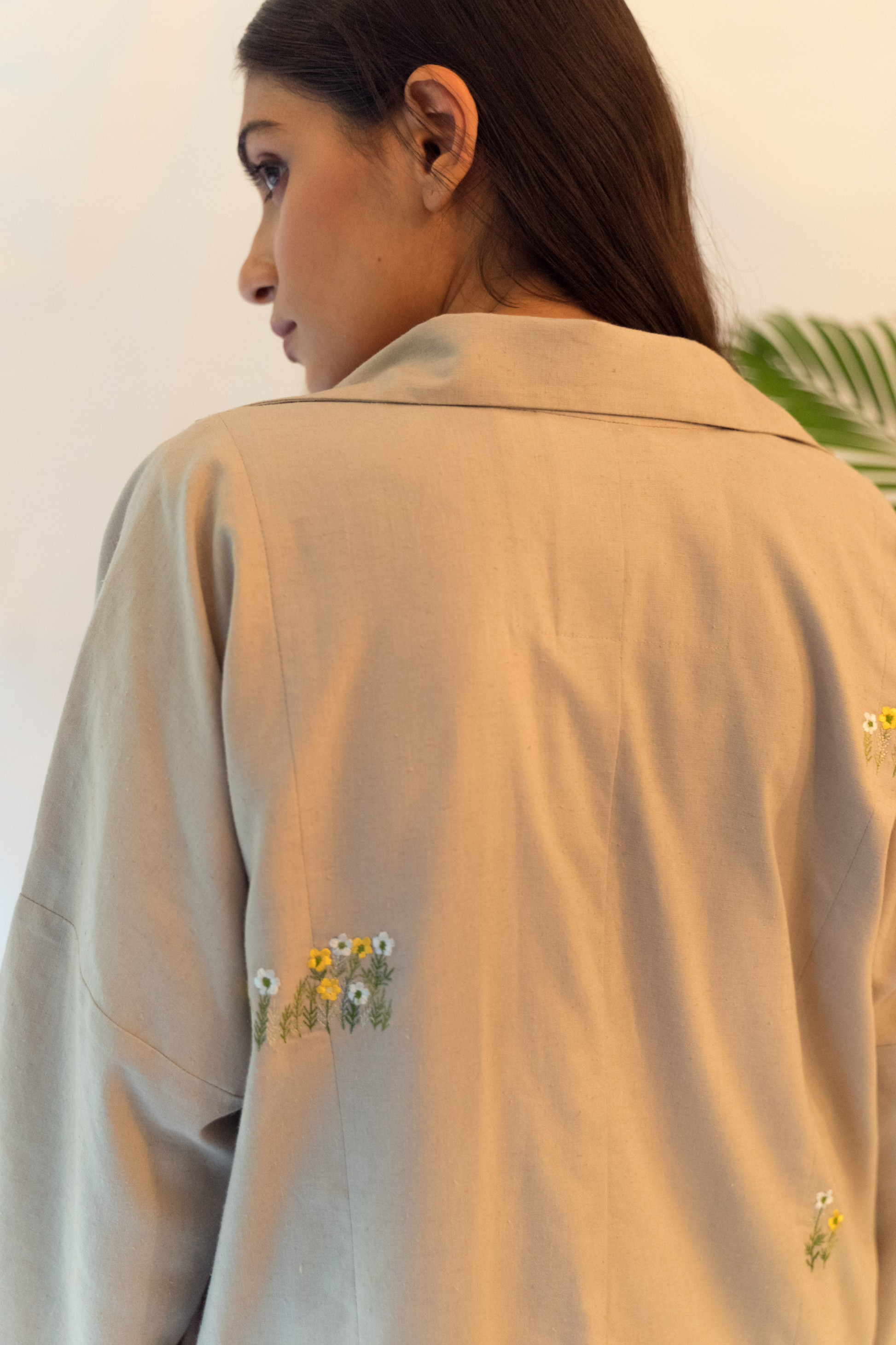 Sui | THE BAY VIBES herbal-dyed hemp gilet from Flow Winter Collection 2019