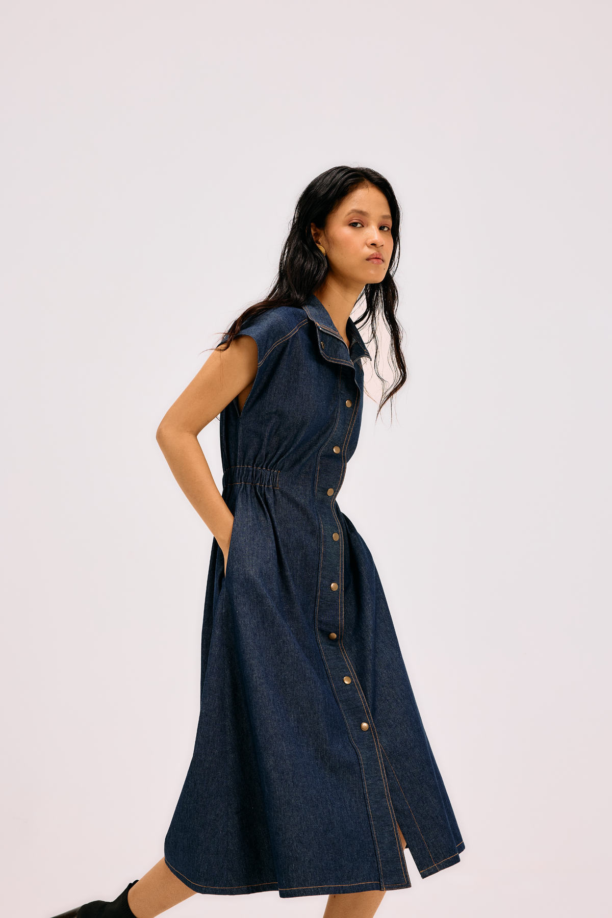 Twilight Glow Sustainable Denim Dress