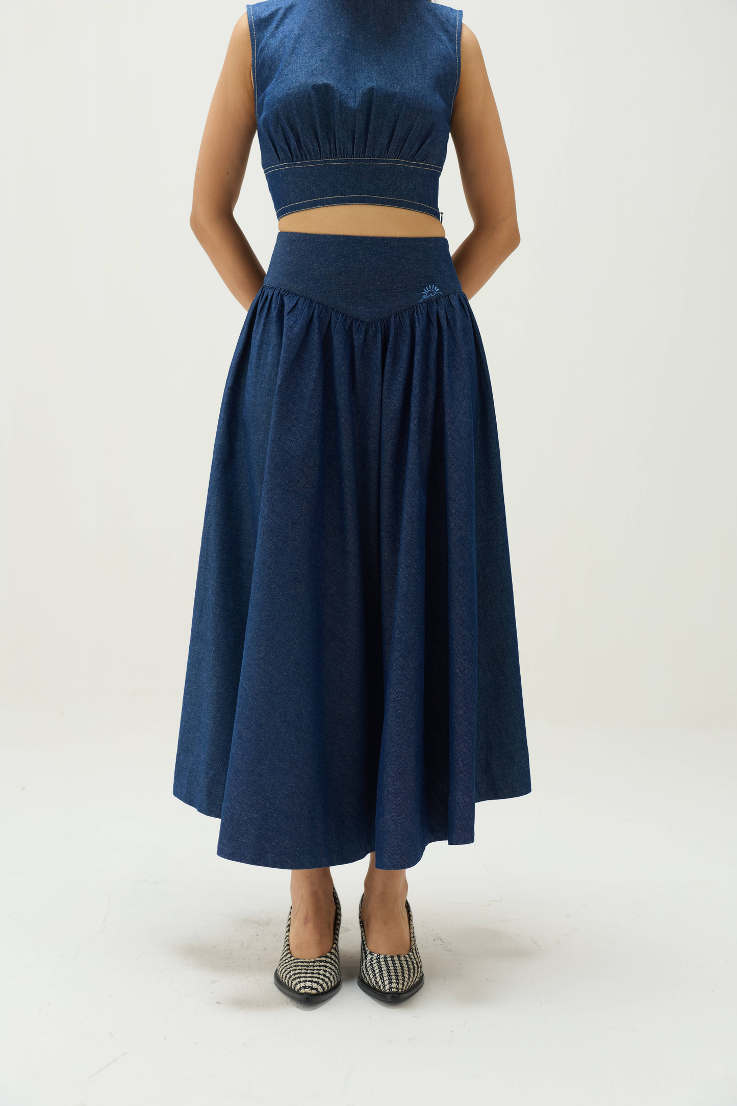 Twilight Sea Sustainable Denim Skirt