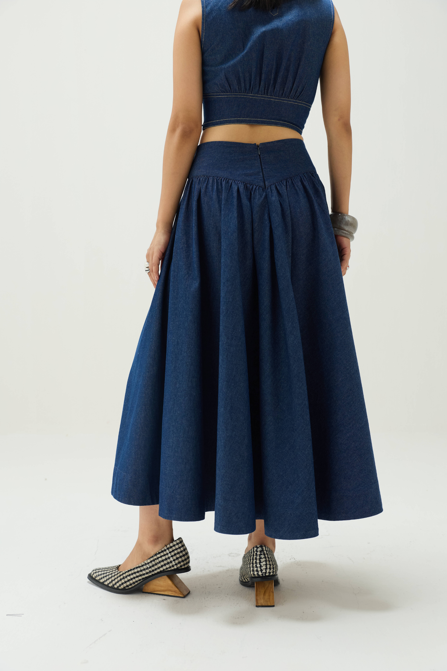 Twilight Sea Sustainable Denim Skirt