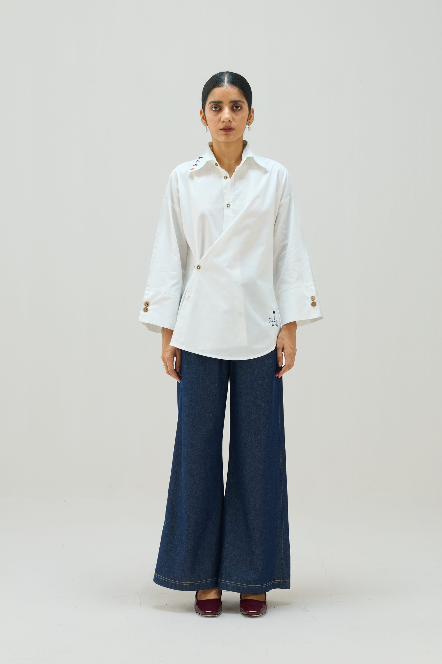 Under The Palms Organic Cotton Wrap Shirt