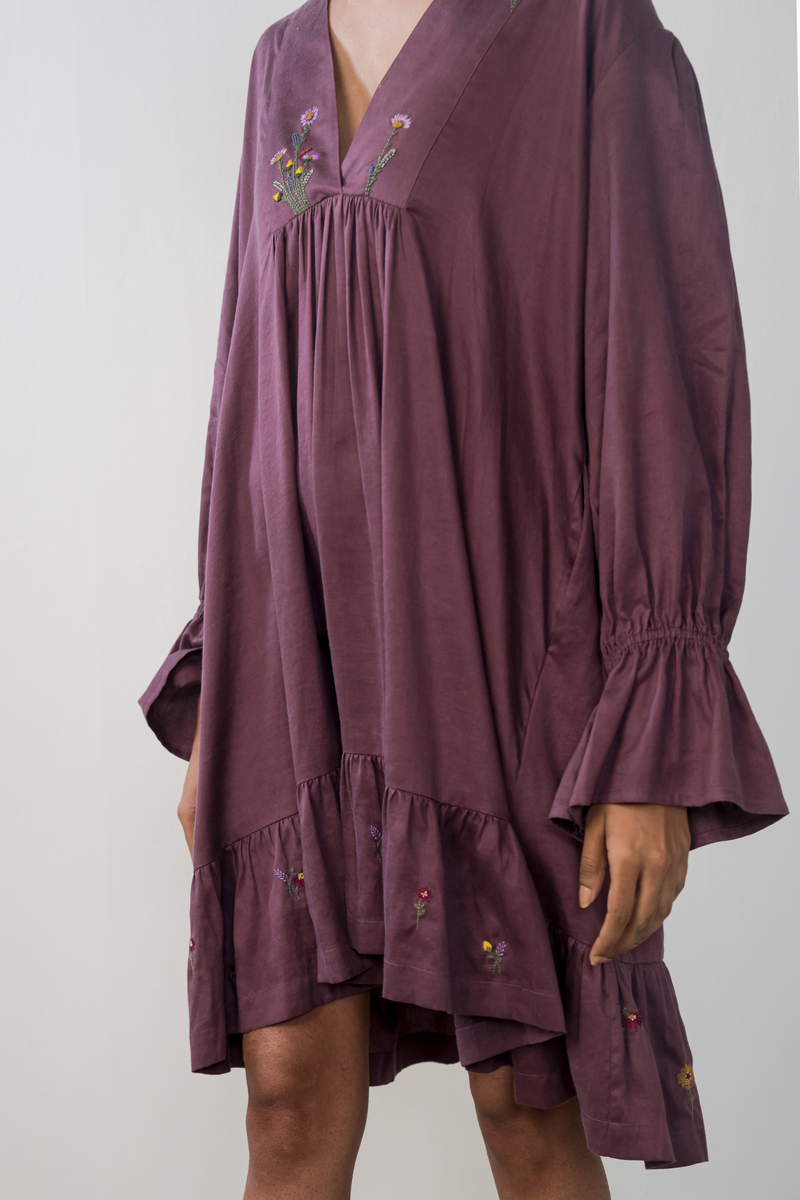 The Purple Garden tencel dress