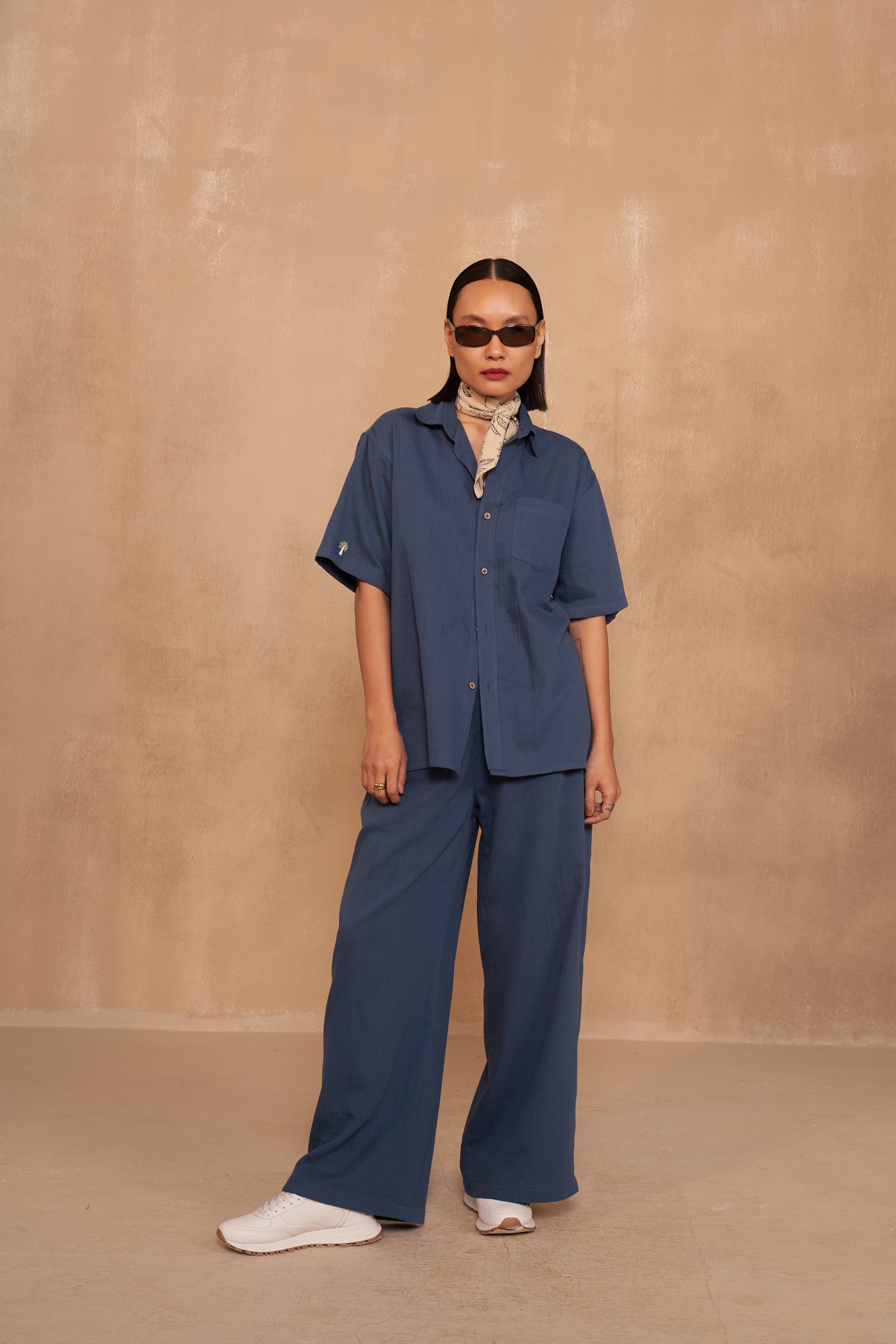 Blue Palm Organic Cotton Unisex Shirt