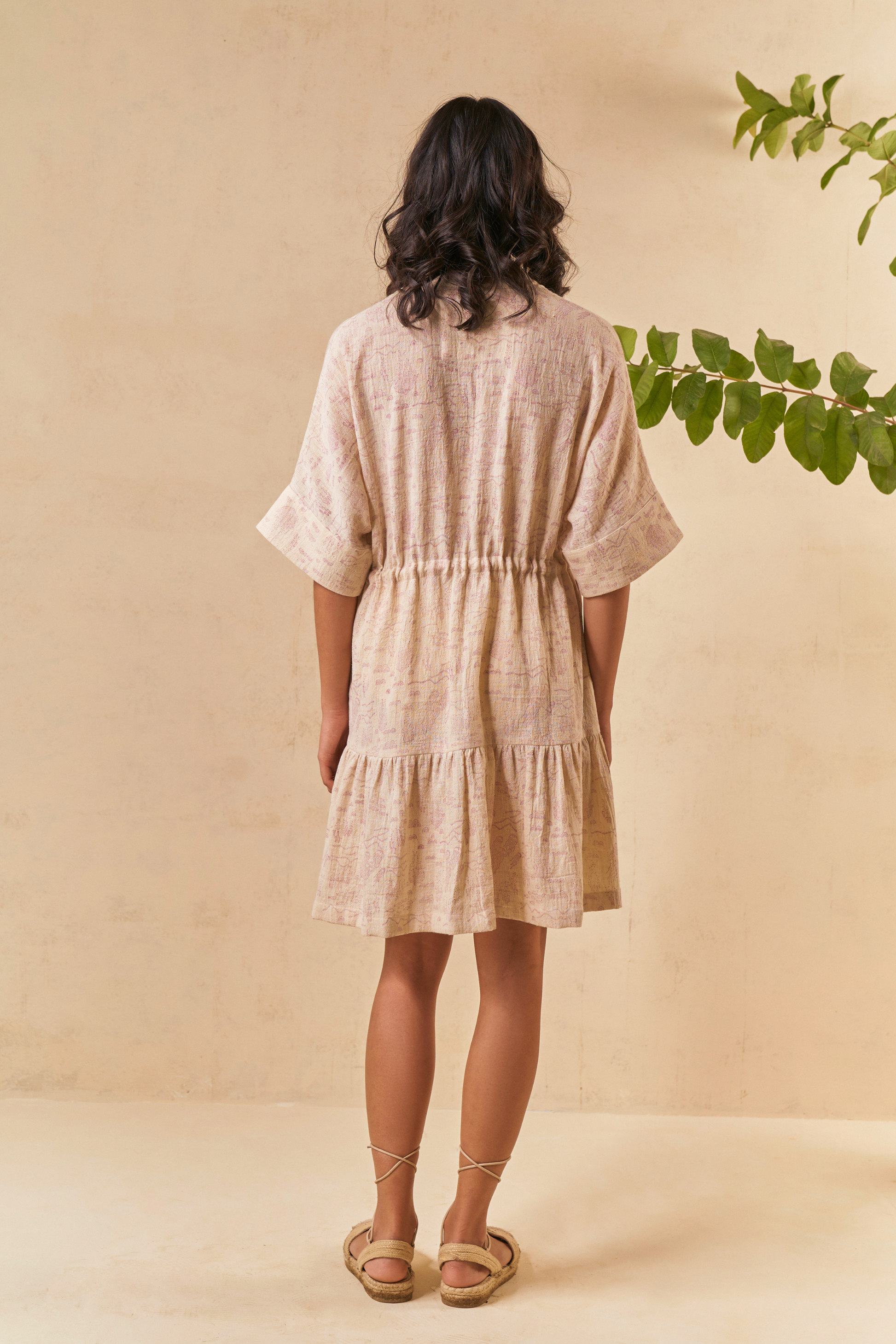 Coral Bloom Kala Cotton Dress