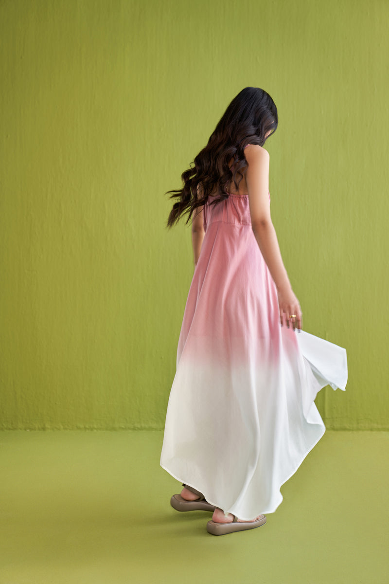 Pink Sea Lyocell Maxi Dress | SUI – Sui - US